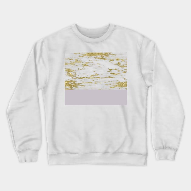 Faraldi gold marble and smokey lilac Crewneck Sweatshirt by marbleco